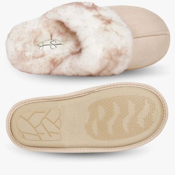 Jessica Simpson- FAUX FUR HOUSE SLIPPERS WOMEN SIZE Small - Picture 3 of 16